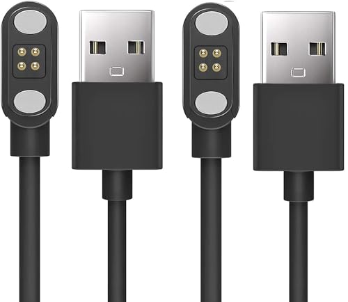 Lamshaw Compatible for GREYOLK Bone Conduction Headphones Charging Cable, Magnetic Replacement Charging Cable Compatible with GREYOLK V5 Bone Conduction Headphones (Black+Black, Grid Charger Charger)