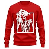 Photo Gallery printbar skeleton coffee sweatshirt - brewed to perfection! 80% cotone, design unisex divertente, rimani accogliente mentre ottieni la tua dose festiva di caffeina!, rosso, s Photo Gallery printbar skeleton coffee sweatshirt - brewed to perfection! 80% cotone, design unisex divertente, rimani accogliente mentre ottieni la tua dose festiva di caffeina!, rosso, s
