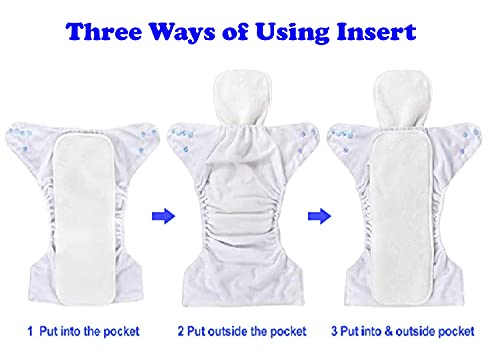 Image of All-in-One Washable Baby Cloth Diaper Set Pocket Diaper - Freesize Adjustable, Washable and Reusable pocket cloth diaper for day time use (7 Diaper (No insert included))
