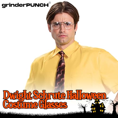 grinderPUNCH New Non-Prescription Premium Aviator Clear Lens Glasses Gold4