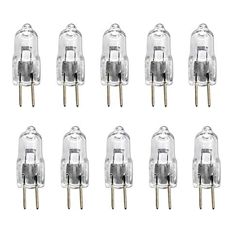 K JINGKELAI 20W Halogen Bulbs 20 Watt T3 G4 Base 24 Volt Halogen Light Bulb 20W 24V T3 JC Lamp Halogen Light Bulb,24V,Clear Lense,Warm White 2700K,10 Pack Cover