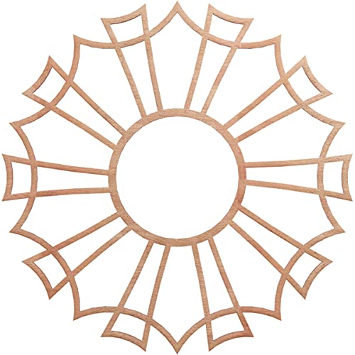 Image of Ekena Millwork 24 inchOD x 8 1 /2 inchID x 3 /8 inchT Augustus Wood Fretwork Pierced Ceiling Medallion, Cherry