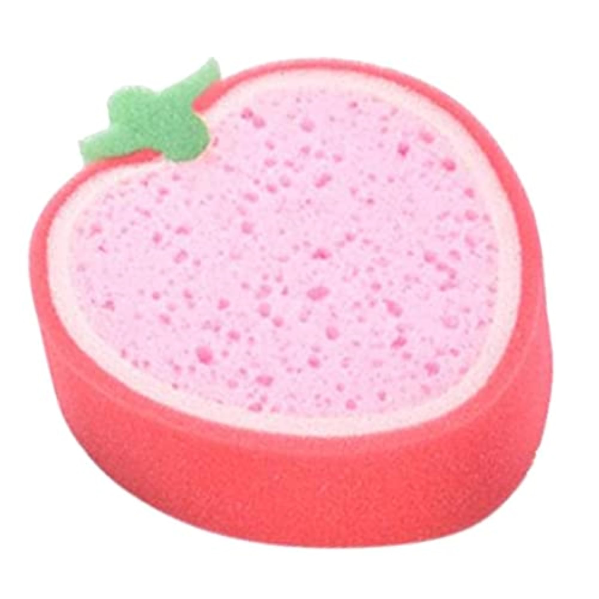 5x Cartoon Fruit Children Bath Cleaning Sponge, Strawberry
