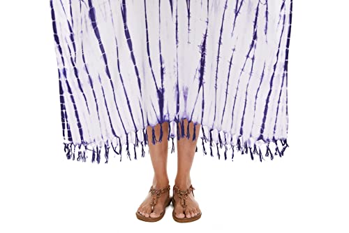Image of Beautybatik Women Hippie Tie Dye Caftan Kaftan Loungewear Maxi Plus Size Long Dress XL to 4X