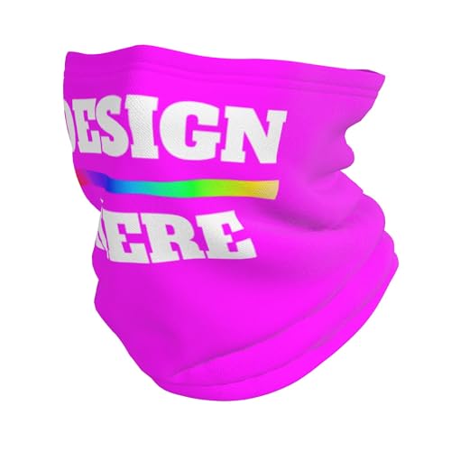 Custom Face Mask for Men & Women, Personalized Microfiber Neck Warmer Neck Gaiter Face Mask Reusable Custom Bandana Add Your Name Text Photo, Purple2