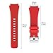 MoKo Band Compatible with Samsung Galaxy Watch 3 45mm/Galaxy Watch 46mm/Gear S3 Frontier/Classic, 22mm Soft Silicone Replacement Sport Strap for Men Women, Red