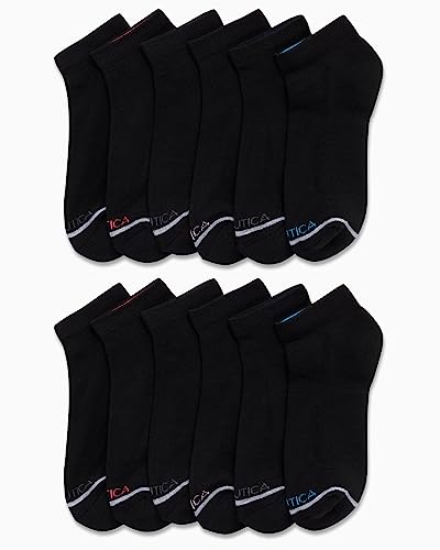 Nautica Womens Quarter Socks - 12 Pack Moisture Control Cushioned Athletic Socks for Women for Sport & Gym Wear (Size: 4-10)2