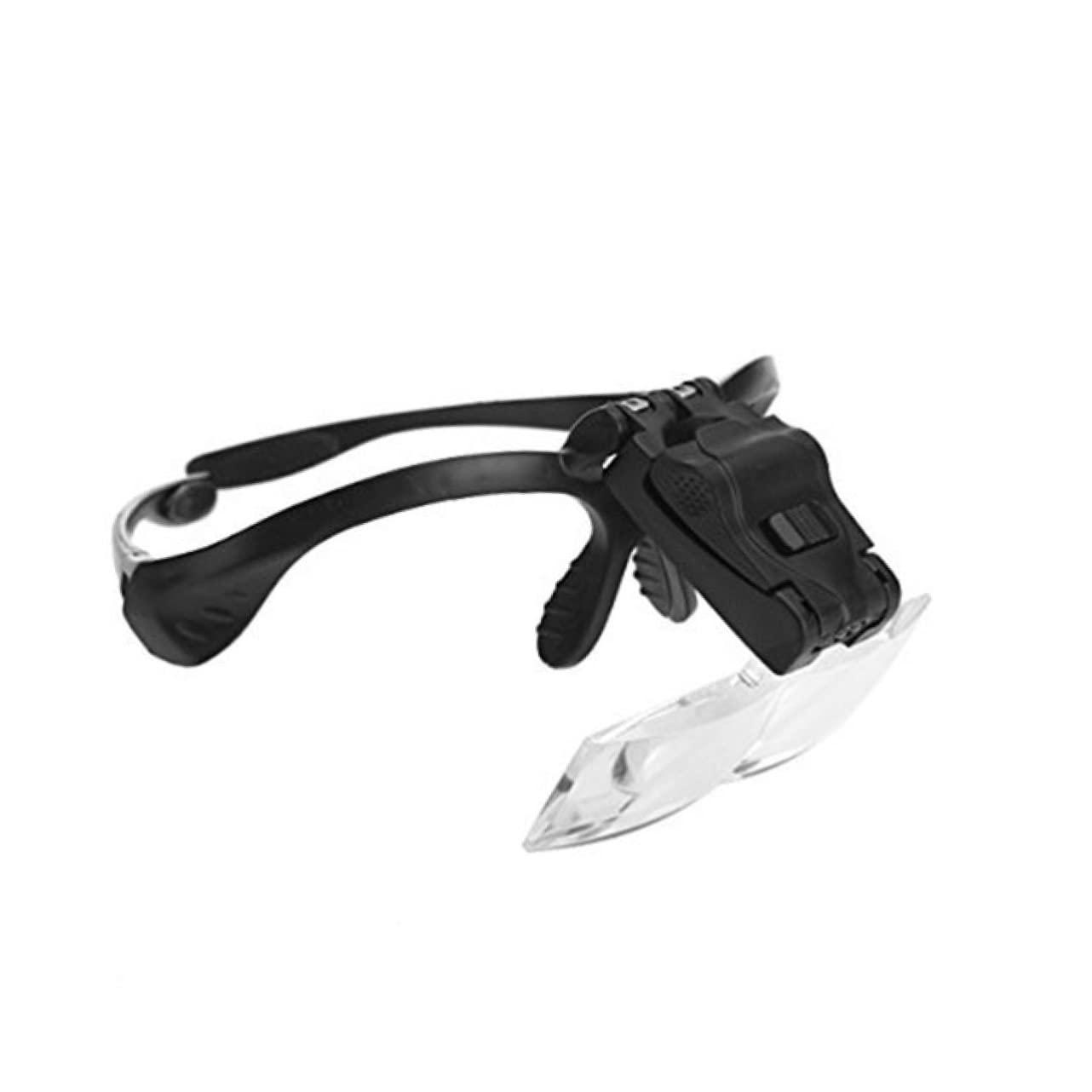 Didiseaon 5Pcs Loupe Magnifying Glasses with Magnifier Bracket with Lenses for Close Work and Crafts Eye Goggles for Hands Magnification Black