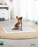 lionto Kohlefaser Welpenunterlagen, 6-lagige Trainingspads für Hunde mit Klebestreifen, 60x60 cm, 50 STK., auslaufsicher & robust, hohe Saugfähigkeit für kranke & inkontinente Tiere, schwarz/weiß
