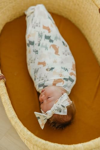 Image of Copper Pearl Swaddle Blankets for Newborns | Soft Stretchy Receiving Blankets for Boys and Girls | Large 46 x 46 Inch Baby Blankets | Lightweight and Breathable Swaddles | Rufus