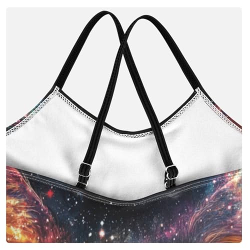 CaTaKu Girls One Piece Swimsuits Cat Galaxy Toddler Bathing Suit for Girls Kids Swimwear 3-10Y4