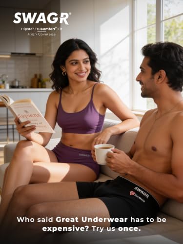Image of SWAGR 5 Pack Women's High Coverage Super Combed Cotton Hipster Panty Set | Powered by ZincShield Anti-Bacterial Tech | BreatheSoft Fabric | MarkFree Waistband | SOXCO Style HP06