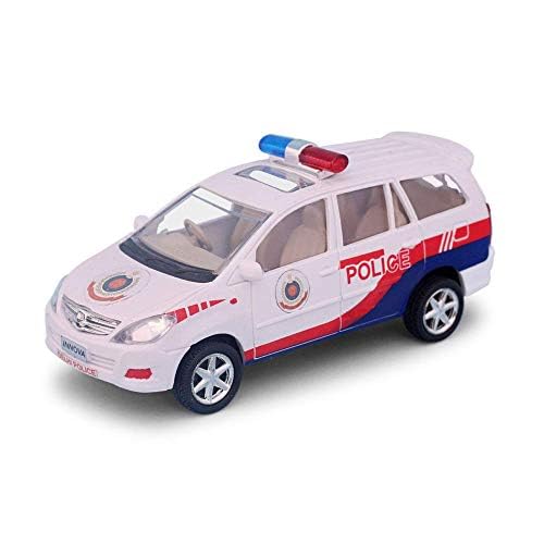 Tzoo Technology and YouPlastic Pull Back Model of Police Chase Innova Car Toy for Kids - Multicolor