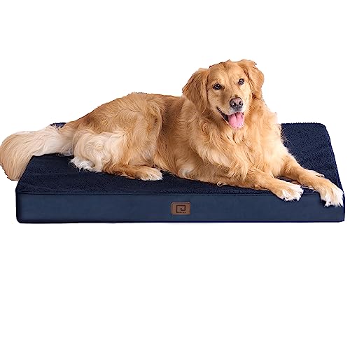 EHEYCIGA Cama Perro Extra Grande Ortopédica, 104x69x8cm Colchon Perro con Espuma De Caja De Huevos, Colchoneta …