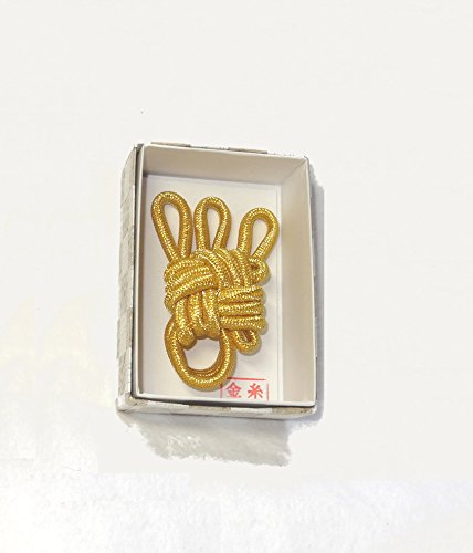 Silk Knot to hold strings for Japanese Shamisen Futozao thin neck(Gold Jin Qing San Wei Xian Tai Zhuo Yin Xu (Jin )