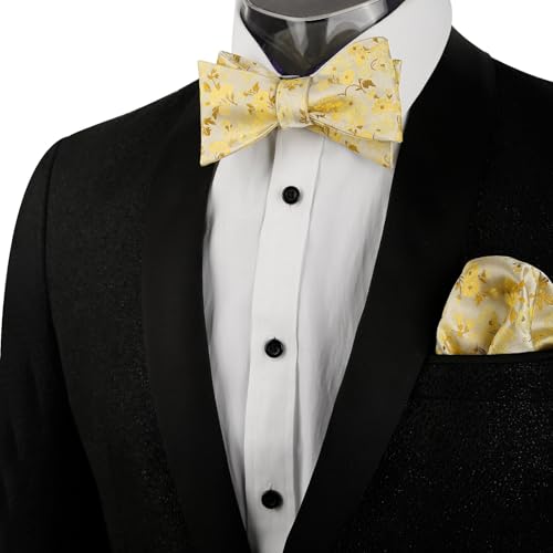 Image of Alizeal Mens 2pcs Floral Bow Tie Set