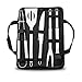 XIAOMAOMAO 5PCS Utensili Barbecue, Attrezzi BBQ Posate in Acciaio Inossidabile con Sacchetti di Stoffa Oxford