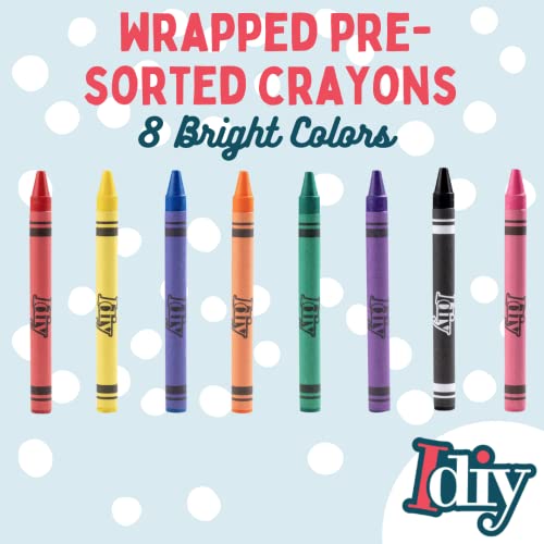 SCS Direct IDIY Wrapped Bulk Wax Crayons 480 Count- 8 Colors (60 Each) ASTM Safety Tested & Pre-Sorted for Kids, Teachers, School Classrooms, Parties, Restaurants, Non-Toxic Arts & Crafts Supplies by SCS Direct - Used condition - Image 2