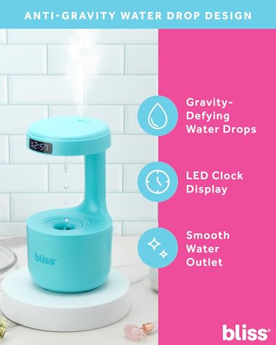 Bliss Humidifier - Ultrasonic Humidifier With Water Drop Backflow, Led Clock Display thumb #2