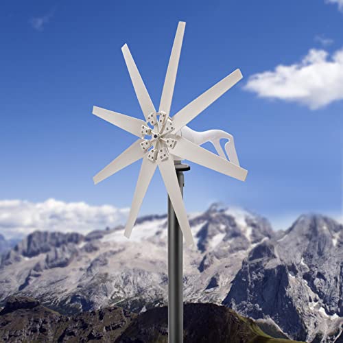 Wind Generator 600W Hybrid Wind Turbine Generator DC 12V Turbine Wind Generator with 8 Blades Wind Generator Kit for Marine, RV, Home -  DingYiHanHan