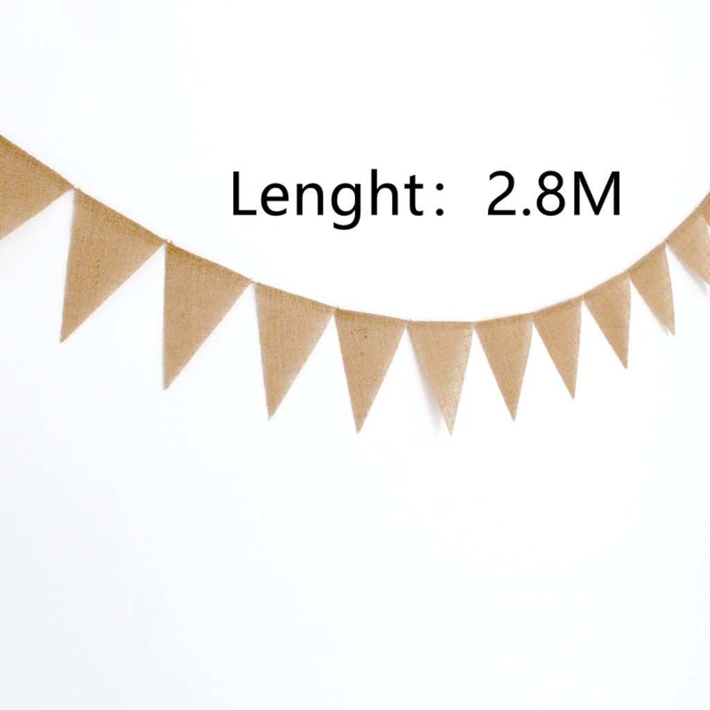 Happy Birthday Wimpelkette Aus Jute – Partydekoration Für Babyparty, Fotorequisite