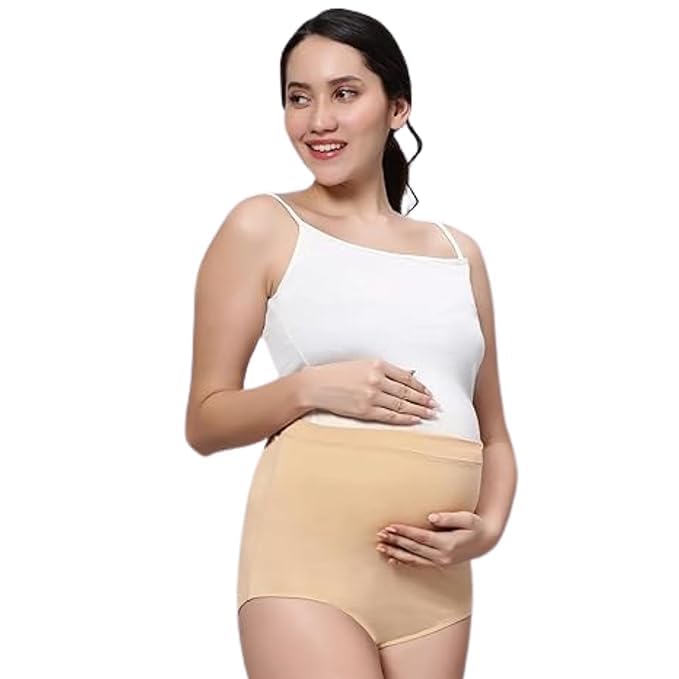 High Waist Maternity Underwear for Pregnancy | Soft Cotton Over Bump Briefs for Pregnant Women | Full Coverage, Stretch & Breathable Supportive Maternity Panties Multicolour-image-20