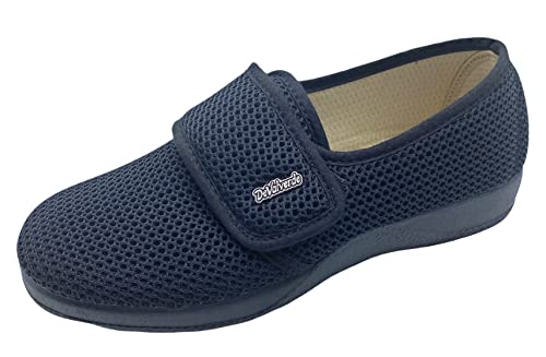 DeValverde - Zapatillas Mujer Pies Delicados - Anatómica Flexible y Ligera - Suela Antideslizante - Plantilla Acolchada - Tallas 35-42 (Negro, Numeric_39)