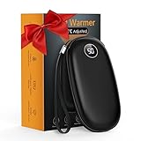 RARF 10000mAh Handwärmer, Aufladbar Elektrisch Tragbar Taschenwärmer, Powerbank, Stufenlose Einstellung 30-60°, Digitalanzeige, 15h Wärmer für Outdoor, Camping,Wintergeschenk für Frauen Kinder Mann