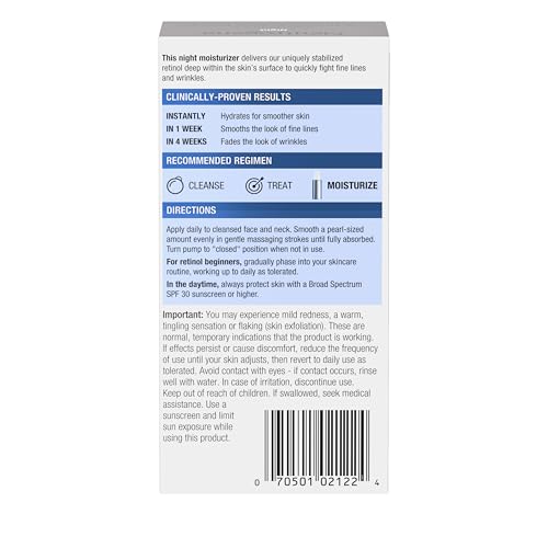 Neutrogena Retinol Face Moisturizer Cream,Rapid Wrinkle Repair,Anti-Wrinkle Night Moisturizer,Anti-Wrinkle Face&Neck Cream_Moisturizer with Hyaluronic Acid&Retinol,Paraben-Free,1 fl. oz (Pack of 12) - image 7