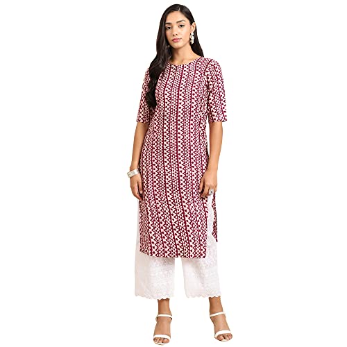 Image of Pinkmint Women's Crepe Digital Print Straight Kurta