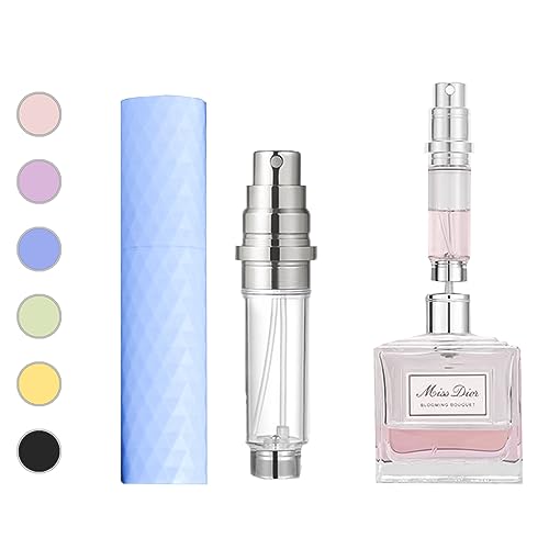 アトマイザー 香水 詰め替え容器 ポータブル クイック 香水噴霧器 携帯用 底部充填 ワンタッチ補充 液漏れない 香水入れ 持ち運び 香水スプレー Quick Atomizer 5ml (青い)