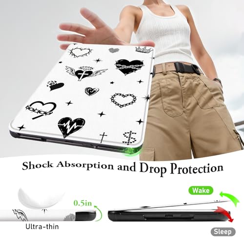 Image of CoBak Lightweight Stand Cute Case for 7 inch Kindle Paperwhite 12th Gen 2024 and Kindle Colorsoft with Right Hand Strap - Compatible with iPhone MagSafe, for Samsung /Anker Wireless Charging Pads