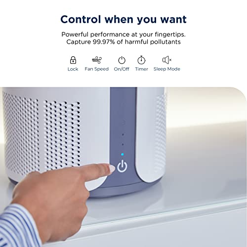 Image of Miko Air Purifier for Home Air Filtration Efficiency, Multiple Speeds, Quiet, H11 True HEPA Filter Removes 99.97% of Hair, Fur, Dust, Bacteria, Viruses, Mold, Pollen, Allergens, Odor, 400 Sqft