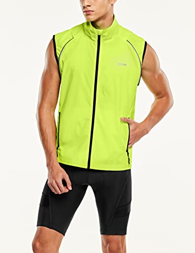Tsla MET12 Men'S Cycling Jacket With Removable Sleeves, Reflective Vest Windbreaker, Lightweight Waterproof Running Jackets thumb #6