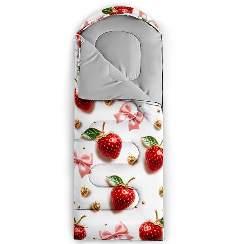 Image of QOOMO Ball Flower Camping Sleeping Bags,3 Season Warm & Cool Weather,Lightweight,Waterproof Sleeping Bags for Adults & Kids,Traveling,and Outdoors,Camping Gear Equipment