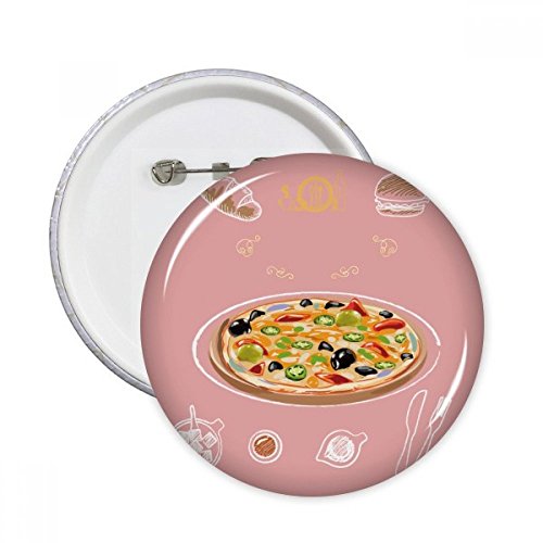 Pins pizza Italie pour masquer un accroc de vêtement - Badge décoratif rond M
