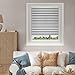Zipcase 3 Pack Window Blackout Shades with Thermal Insulation, 100% Shading Grey Aluminium Cordless Light Filtering Pleated Paper Shades, 36 in x 72 in (Fits Windows 19” – 36”)
