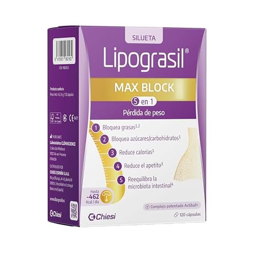 LIPOGRASIL MAX BLOCK 5 en 1 | 5 Beneficios en 1 | 120 cápsulas