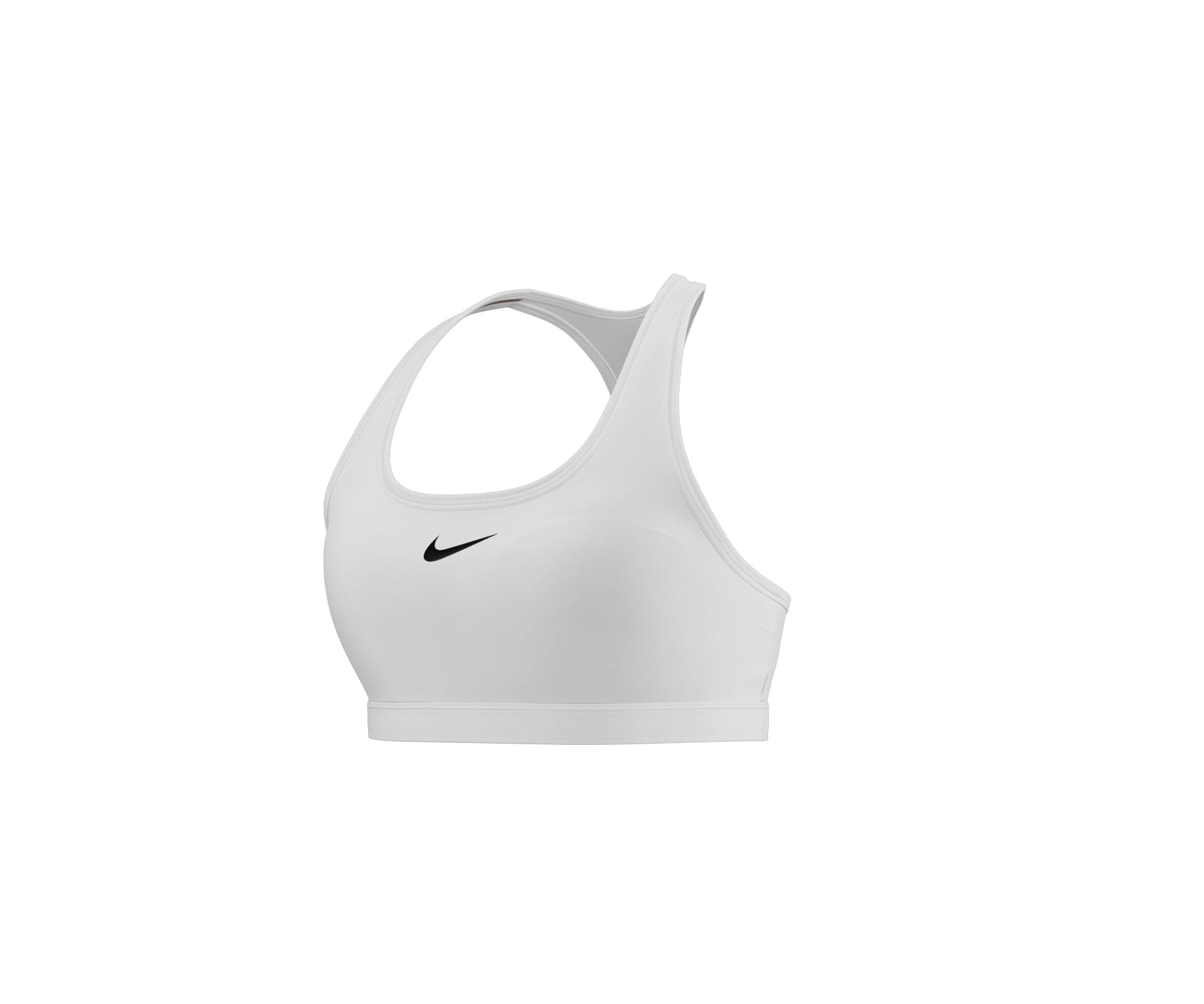 Nike Women's Swoosh Medium Support Padded Sports Bra, White/Stone Mauve/Black, S