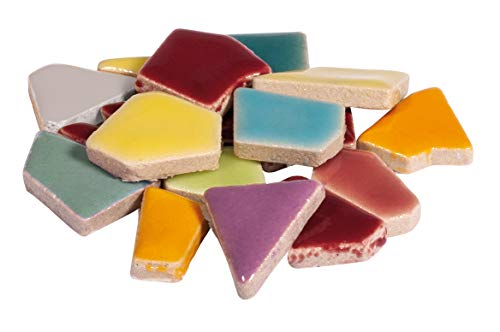 Rayher Fun Ceramica Mosaik Mix, polygonal, farbig glasierter Ton, Regenbogenfarbene Mischung zum Basteln, Dose 500g ,14863990, Regenbogen Rayher Fun Ceramica Mosaik Mix, polygonal, farbig glasierter Ton, Regenbogenfarbene Mischung zum Basteln, Dose 500g ,14863990, Regenbogen