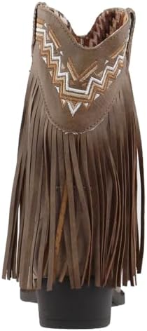 ROPER Kids Girls Fringes Snip Toe Casual Boots Mid Calf - Brown - Size 10 M | Image 2