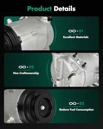 Image of SCITOO AC Compressor for Ford for Fusion 2.3L /3.0L 2006 2007 | Fast Cooling, Ultra Low Noise (≤72 dB) Air Conditioner Compressor for Summer, with Clutch, 10361851 639395 CS20034 68669