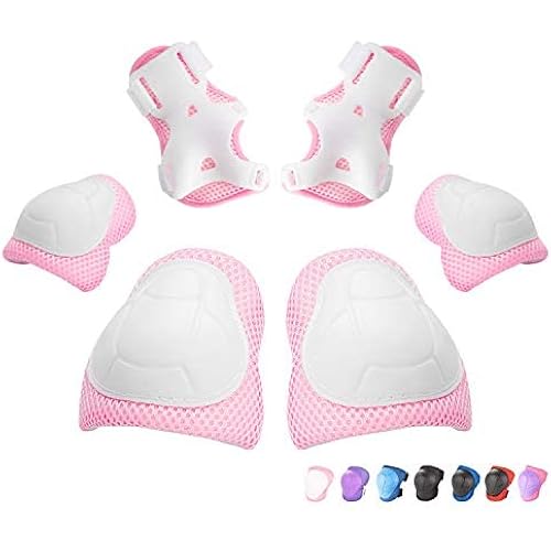 Kids/Youth Knee Pad Elbow Wrist Pads Guards Protective Gear Set, for Roller Skates,Cycling Bike,Skateboard,Inline Skatings ,Scooter Riding ,and Other Outdoor Sports Activities