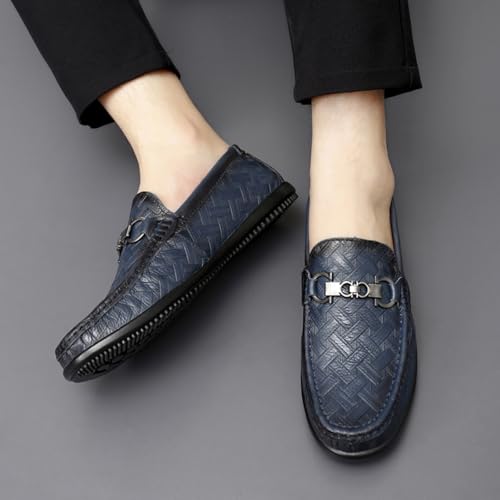 Mens Genuine Cowhide Loafers Slip - Ons, Casual Driving Flat Walking Moccasin, Business Boat Shoes, Fashion Slipper, for Wedding4