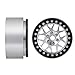 MOHERO 2.2 inches RC Beadlock Wheels/Rims for 1/10 Scale Rc Crawler Car Wraith 90018 Pack of 4 (Silver+Black)