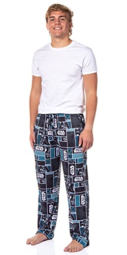 Star Wars Mens' Movie Film Logo Darth Vader Helmet Sleep Pajama Pantss2
