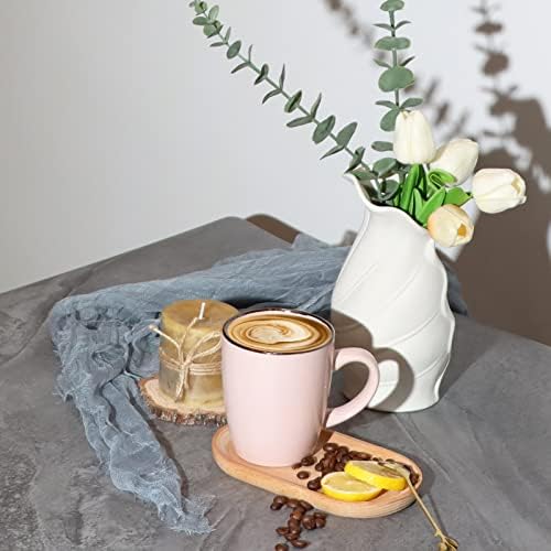 HOMD 16-Pieces Stoneware Dinnerware Set, Dinner Set, Kitchen Dinnerware Ceramic Crockery Set, Dinner Service Set for 4, Include Dinner Plate, Dessert Plate, Cereal Bowl and Mug (Pink)