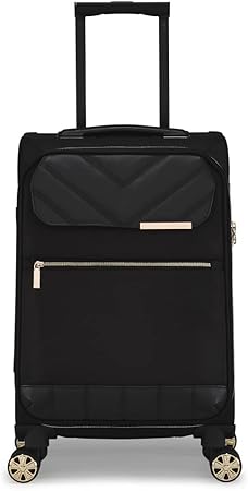 review Ted Baker Albany Eco Softside Lightweight Fashion Spinner Luggage Suitcase (Carry-On, Black)