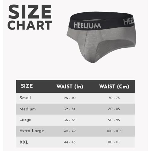 Image of HEELIUM Bamboo Underwear Brief for Men | 3X Softer Than Cotton & Odour Free | Stretchy Fabric & Durable Waistband