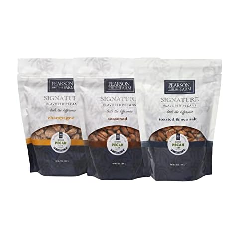 Pearson Farm Flavored Pecan Bundle Featuring Champagne, Seasoned, and Toasted and Salted Cover